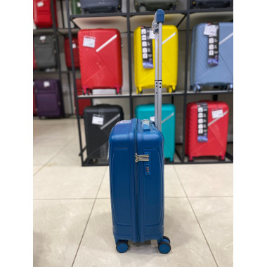 Чемодан 20 дюймов Shell бирюзовый из полипропилена (ручная кладь)