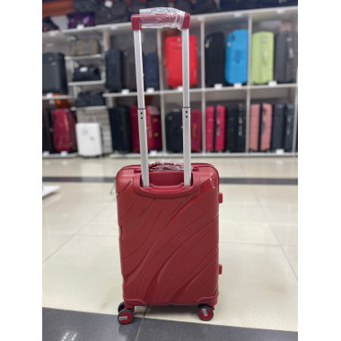 Чемодан 20 дюймов Travel Fashion Wave красный из полипропилена (ручная кладь)