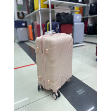 Чемодан 20 дюймов Travel Fashion Wave светло-розовый из полипропилена (ручная кладь)