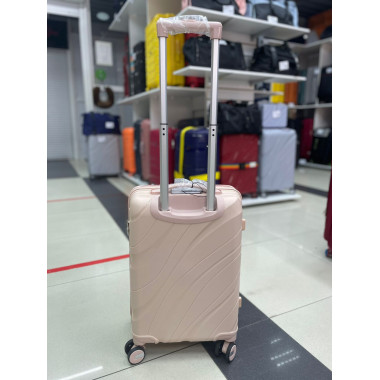 Чемодан 20 дюймов Travel Fashion Wave светло-розовый из полипропилена (ручная кладь)