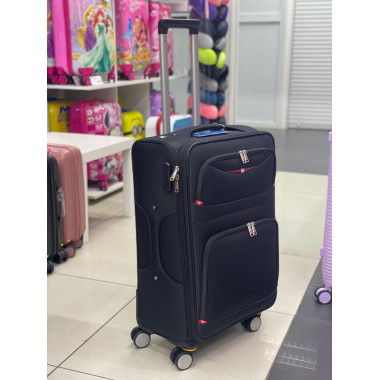 Чемодан тканевый Livings Plus 26 дюймов черный