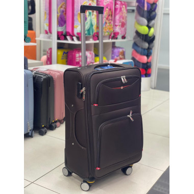 Чемодан тканевый Livings Plus 26 дюймов коричневый