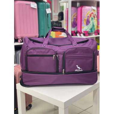 Дорожная сумка на колёсах "Kengulu standard" L фиолетовая